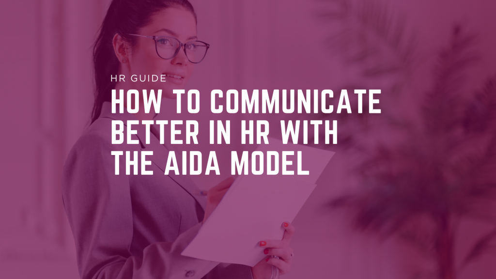 Header of blog post how to communicate better in hr with the Aida model
