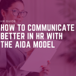 Header of blog post how to communicate better in hr with the Aida model
